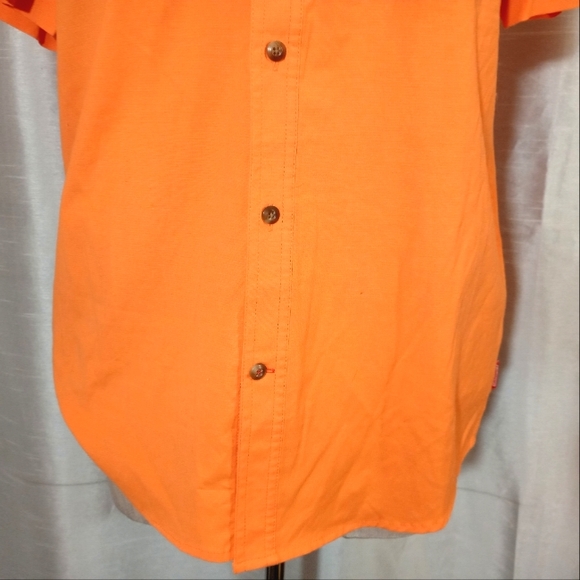 Coleman TAG Button Down Shirt, Orange, ZIP Pckts, Short Sleeves, Collar, Vents,M - Picture 5 of 14